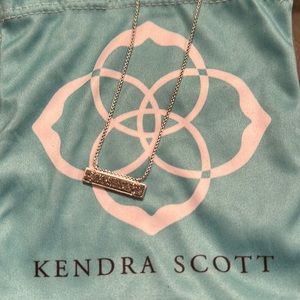 Kendra Scott druzy bar silver necklace
